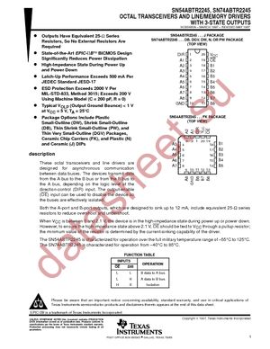 SN74ABTR2245DWRG4 datasheet  